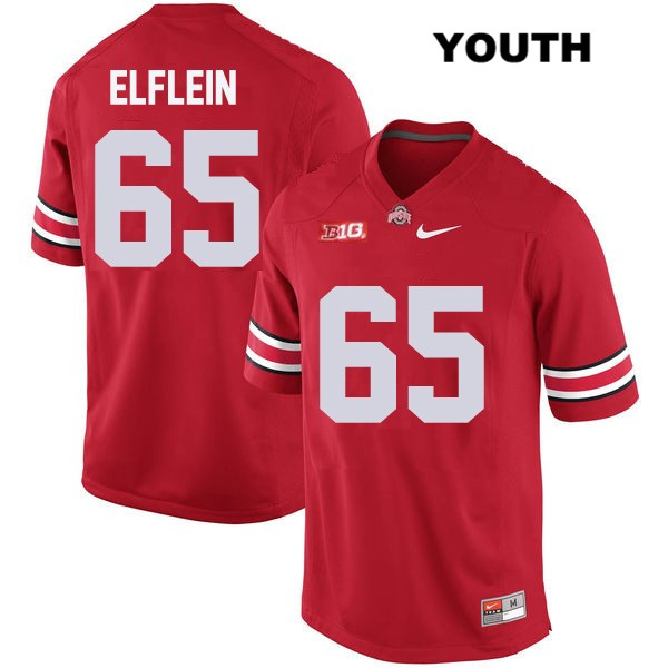 Ohio State Buckeyes Youth Pat Elflein #65 Red Authentic Nike College NCAA Stitched Football Jersey VV19S24ED